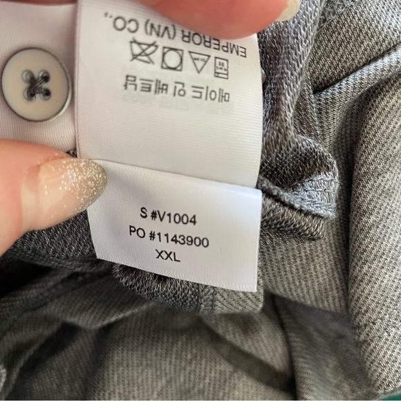 Vuori Mens Knit Twill Polo Heather Gray Short Sleeve Shirt V1004 EUC XXL - Picture 7 of 8